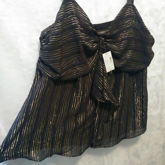 Lane Bryant Tops - NWT Lane Bryant Metallic Striped Tank Top